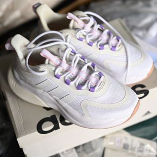 Adidas/阿迪达斯AlphaBounce+男女缓震耐磨轻便运动跑步鞋 HP6150