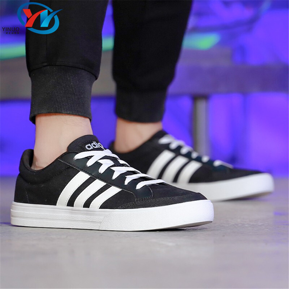 【瑕疵特价】Adidas阿迪达斯VS SET男子低帮经典休闲运动鞋AW3890