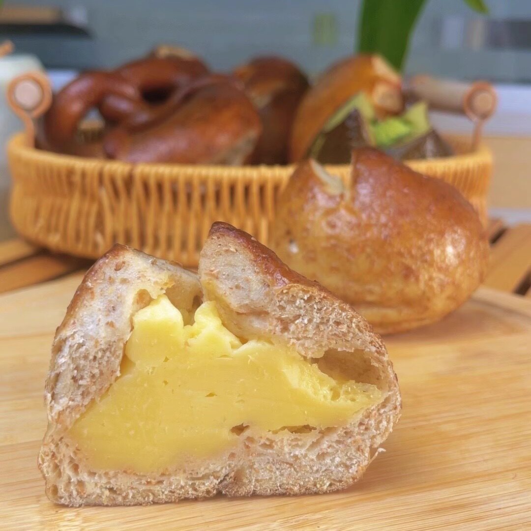 全麦碱水奶酪球80g咸口奶酪碱水德国碱水面包主食饱腹健身早餐