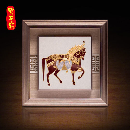 金箔马到成功摆件开业大吉礼物