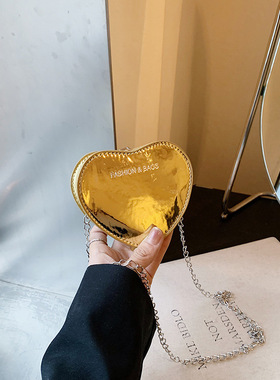 时尚女包2024新款包包韩版迷你爱心链条单肩包网红气质斜挎包