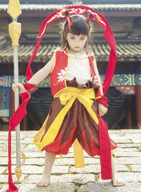 王者荣耀六一儿童节哪吒cosplay服哪咤男女表演服全套假发项圈枪