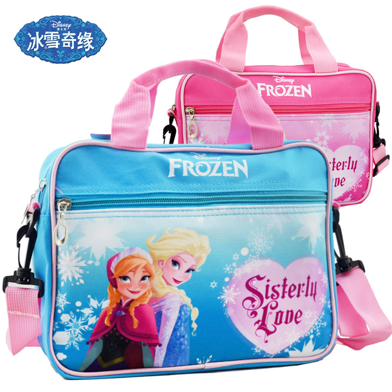 迪士尼公主冰雪奇缘儿童斜挎包宝宝女童手拎包小学生手提包补习袋