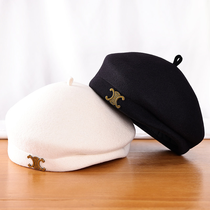 英伦时尚贝雷帽秋冬时尚毛呢礼帽