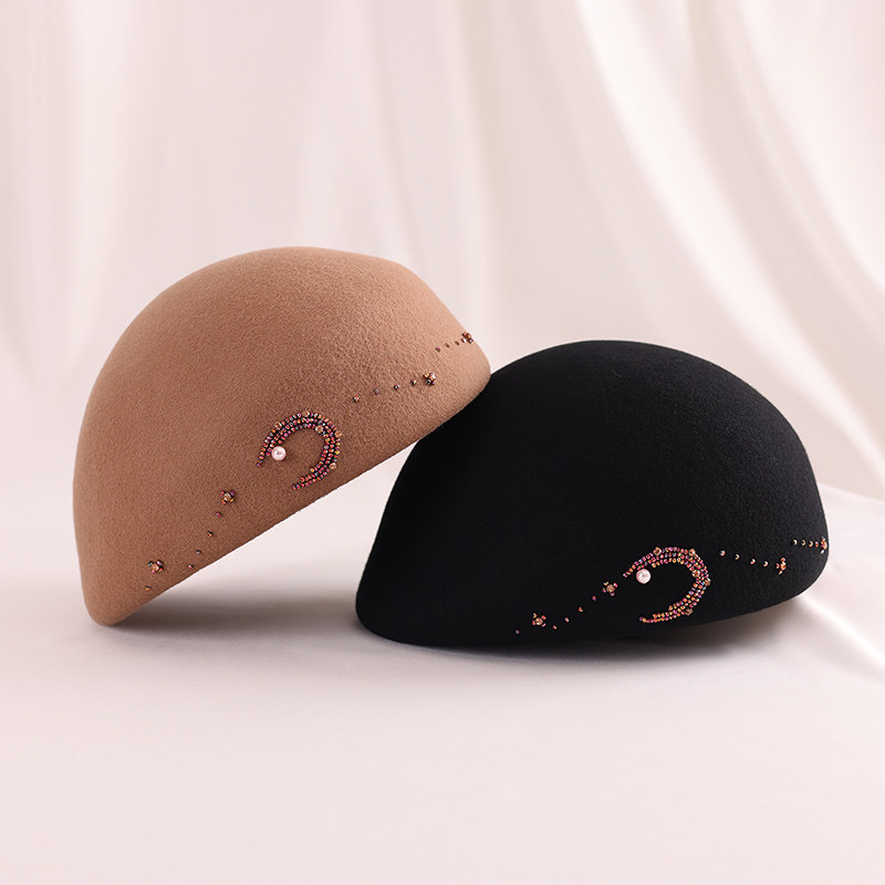 秋冬季保暖韩版时尚风定型画家帽