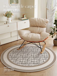 圆形摇椅专用地垫客厅阳台防滑地垫沙发咖啡桌地毯办公室转椅地垫