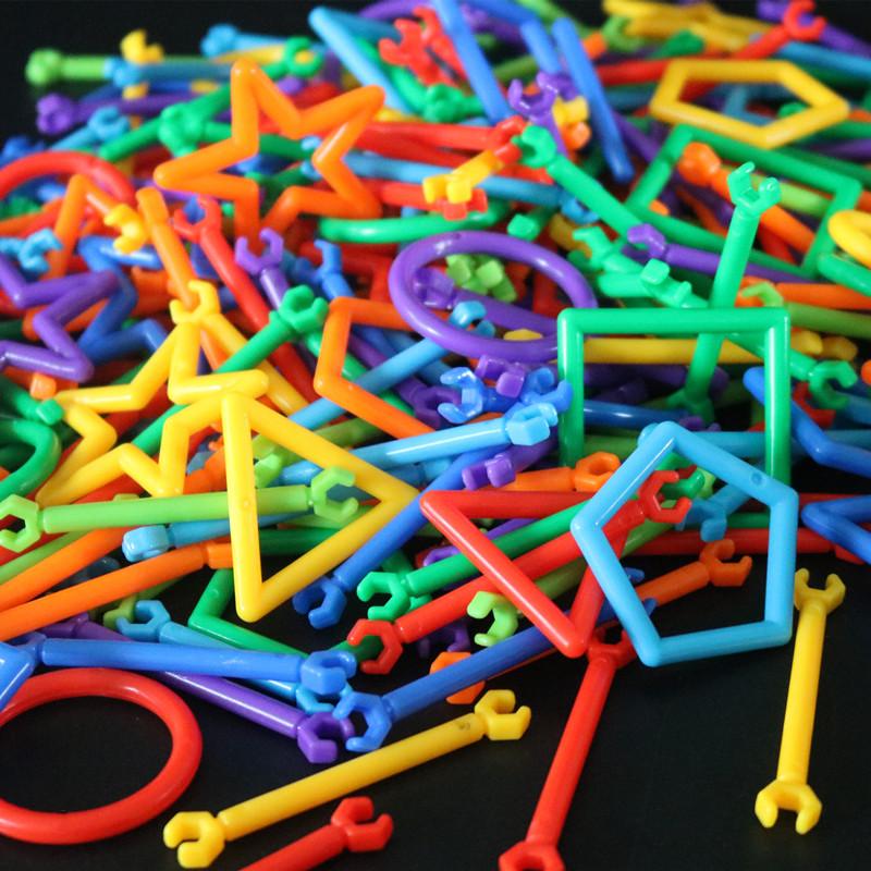 儿童聪明棒拼搭塑料积木动手能力幼儿园拼插桌面早教益智拼装玩具