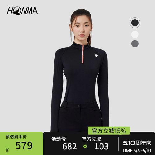 Honma女打底衫薄绒保暖吸湿速干