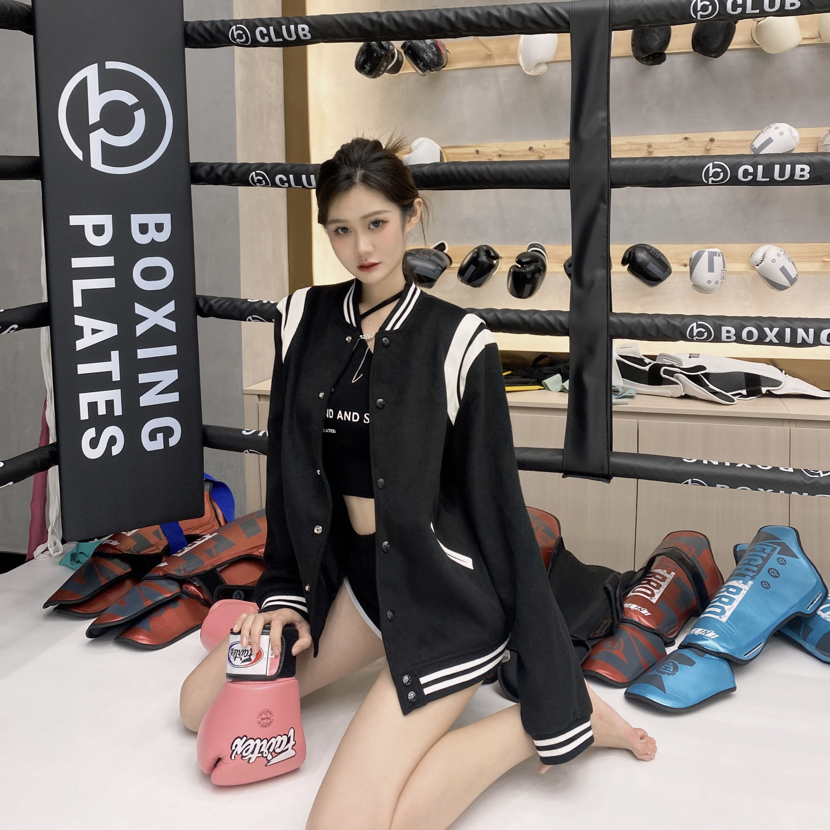 秋冬新款ins街头嘻哈拼接棒球服