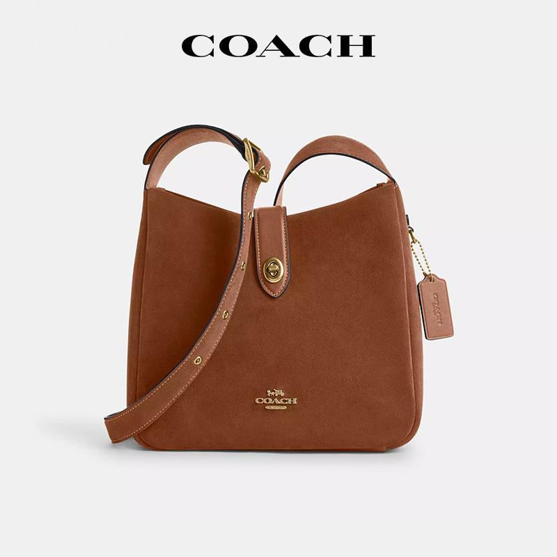 COACH/蔻驰Hadley麂皮通勤单肩包