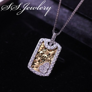 SSJEWELRY轻奢珠宝纯s925CNC工艺碎冰冰无事牌葫芦项链高级感精致