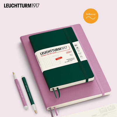 LEUCHTTURM1917德国灯塔新品B5 B6周计划本2026-2027年16个月月计划本工作笔记软封皮日程本手账