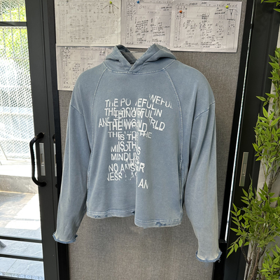 废土风卫衣boxy短宽渐变色