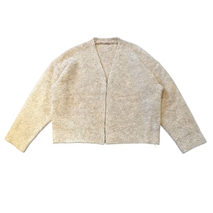 Basicannals极简风V领针织开衫 毛衣羊毛混纺 男慵懒气质宽松短款