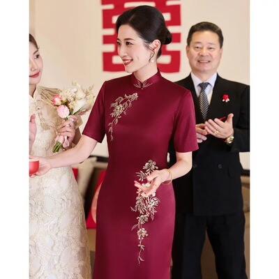 喜婆婆婚宴礼服2025新款旗袍