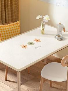 轻奢高级感桌布防水防油免洗防烫简约现代皮革桌垫餐桌垫茶几布
