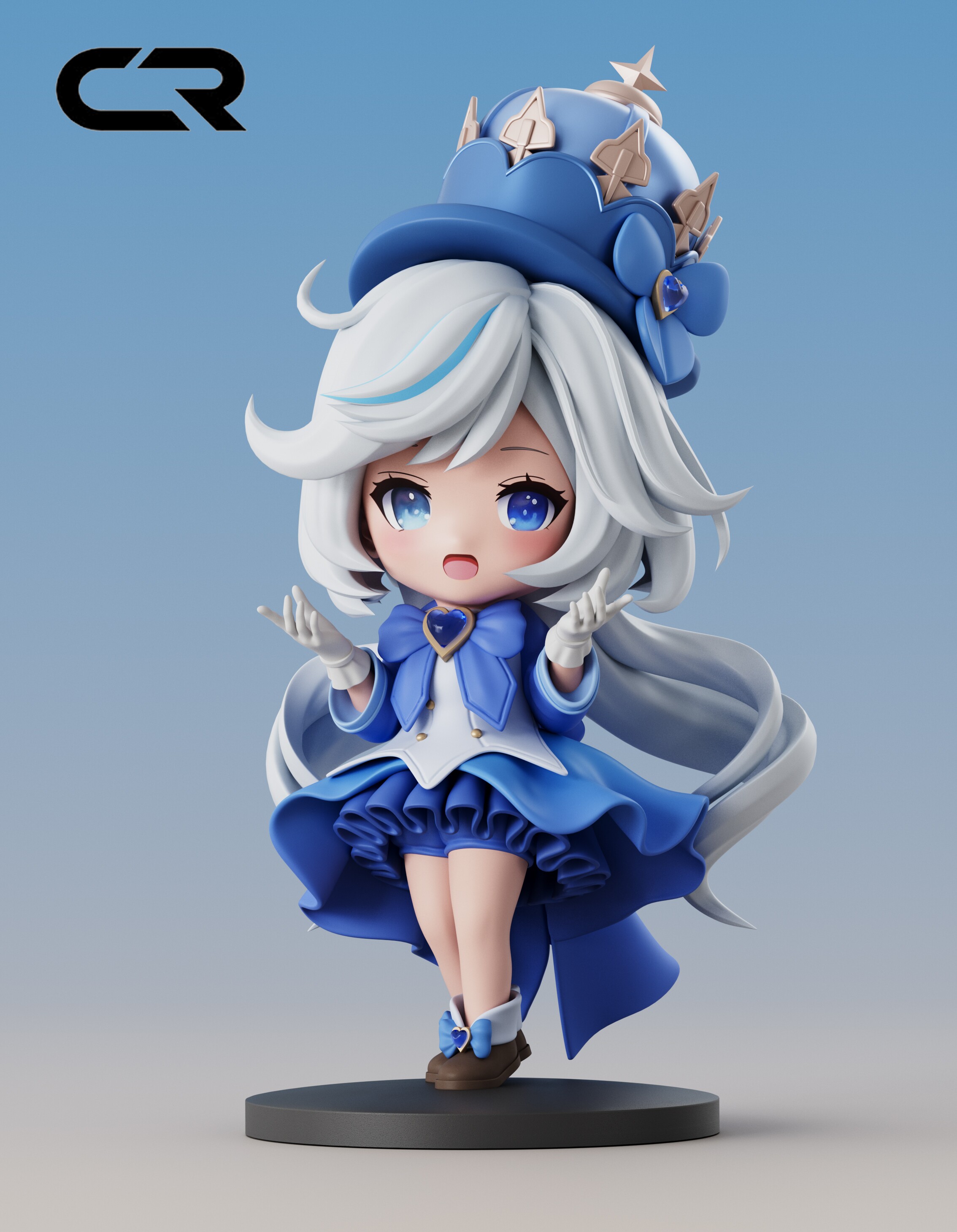 cr工作室 q版水神 芙宁娜 手办