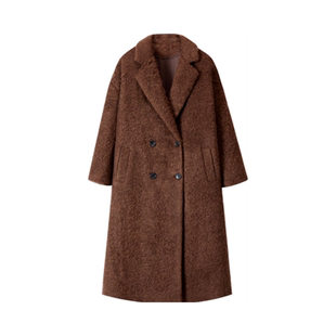 【思思】璞格高端羊绒大衣9876双排扣西装领长款时尚大衣