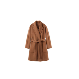 修身 璞格高端羊绒大衣8835大翻领中长款 大衣 思思