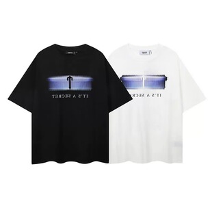 Trapstar 小众潮牌重叠字母印花重磅圆领宽松休闲短袖T恤男女情侣