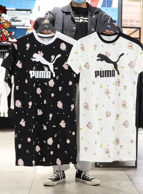 puma彪马连衣裙女2021夏短袖T恤