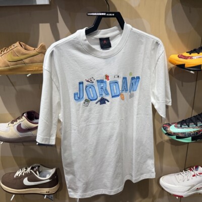JORDAN耐克短袖男子2026夏季运动休闲宽松印花T恤 IR6306-236-100