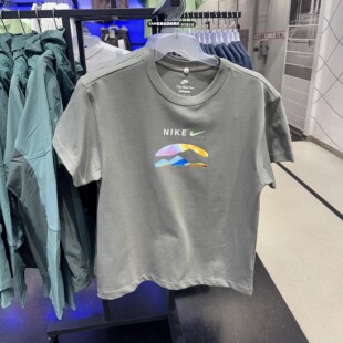 Nike耐克男子夏季运动休闲纯棉透气宽松圆领短袖T恤 HJ3958-053