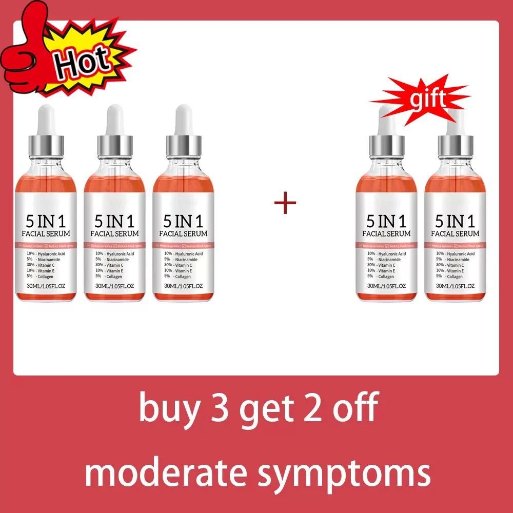 5 In 1 Face Serum Moisturizing Whitening Anti Wrinkle Aging