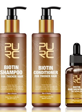 Biotin shampoo conditioner hair growth oil for thicker hair