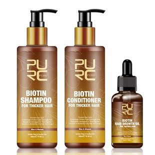 Biotin shampoo conditioner hair growth oil for thicker hair
