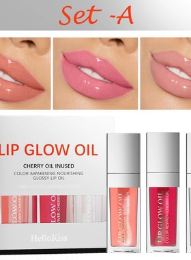 Crystal Jelly Moisturizing Lip Oil Set Plumping Lip Gloss Ma