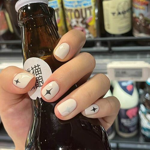24pcs Square Nails Finger Nails Set Press On Acrylic Nail