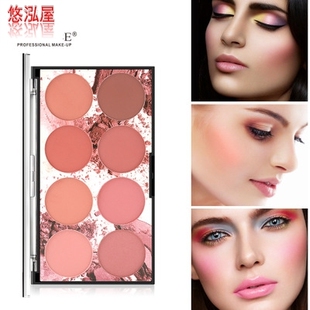 MISS ROSE 8 color blush rosy nude makeup blush cream腮红盘2