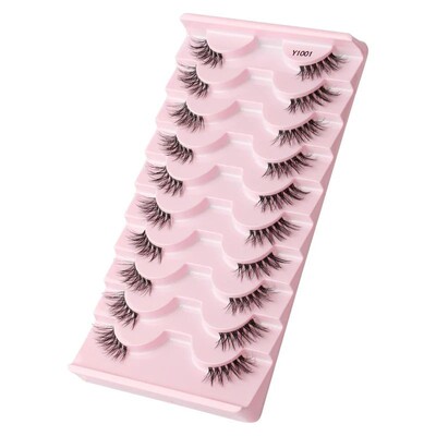 Half Lashes Mink Eyelashes Natural Soft Cat Eye False Eyelas