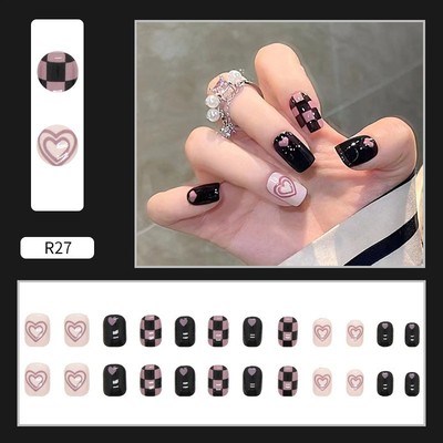 24pcs French Nails For Women Simple Fake Nails