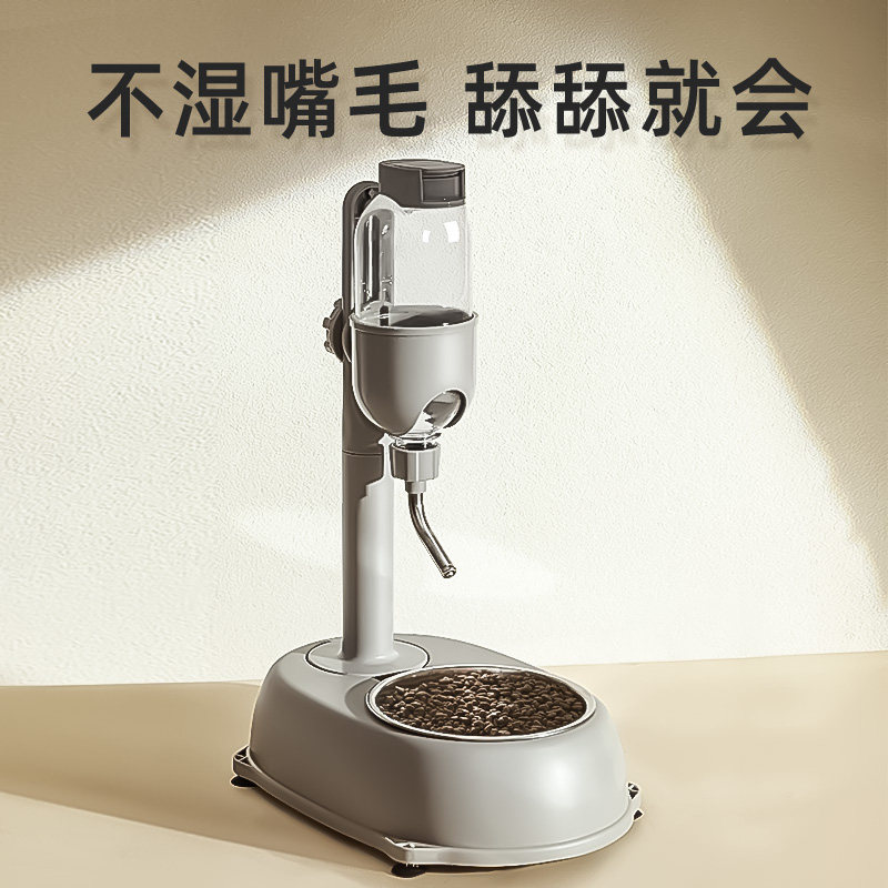 狗狗喝水器不湿嘴k饮水机自动挂式喂食碗喂水水壶猫咪狗碗宠物用