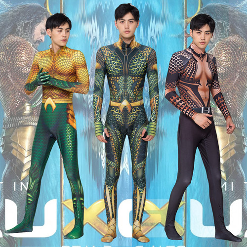 海王服装海王2电影亚瑟DC海王周边Cosplay连体紧身衣表演演出服装