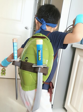 忍者神龟2cos武器眼罩头巾面具忍者龟龟壳装扮双刀双节棍表演道具