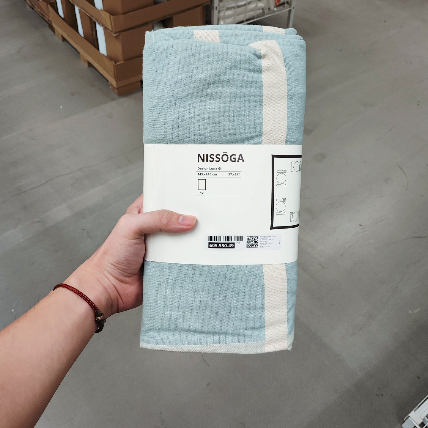 IKEA宜家桌布防水防污棉麻材质