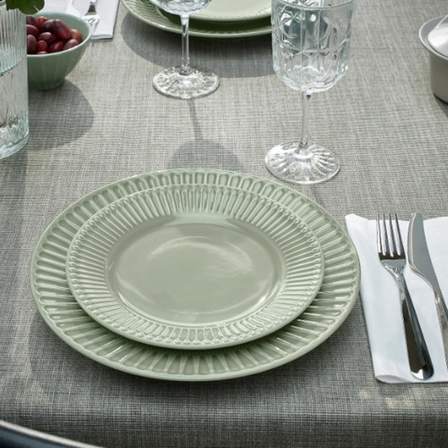 石瓷浅灰斯特里米格绿色餐盘IKEA