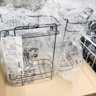 IKEA/宜家 布特奥 黑色储物单元 厨房转角搁板 墙壁挂架 厨具收纳