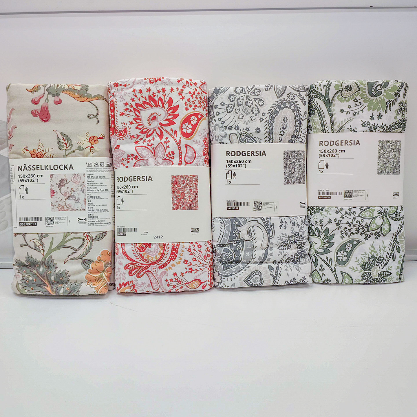 IKEA宜家 罗格西亚床单棉制混纺佩斯利花纹吸湿透气美观四季通用,床上用品,床单,淘宝优惠券,粉丝福利购,淘宝优惠卷