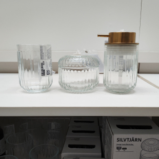 IKEA 宜家 西勒福珊 浴室皂液器 盛具 牙刷架 防潮设计 分类储物