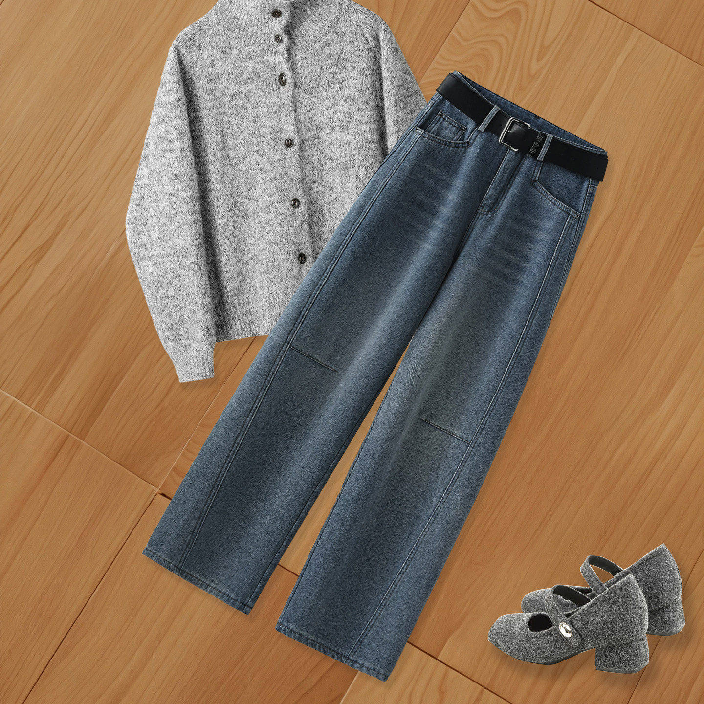 拉夏贝尔加绒牛仔裤子女2025新款香蕉裤高腰显瘦宽松弯刀阔腿裤厚,女装/女士精品,牛仔裤,淘宝优惠券,粉丝福利购,淘宝优惠卷