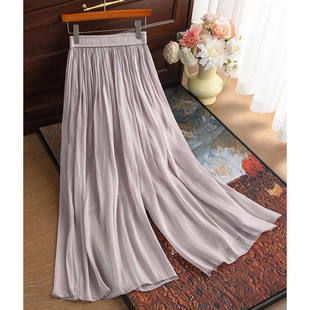 潮牌九分休闲裤 拉夏贝尔高腰直筒琉璃裤 子 美式 2026新款 女夏季 薄款