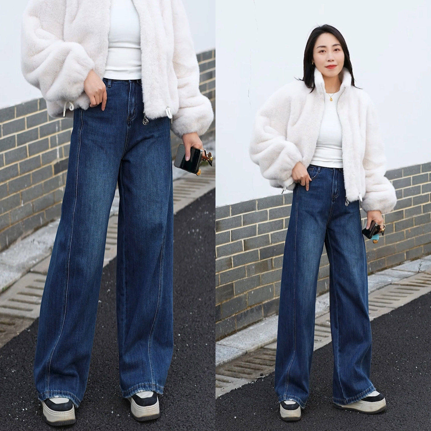 拉夏贝尔大码牛仔裤女2025新款裤子梨型宽胯胖mm显瘦加绒阔腿裤冬,女装/女士精品,大码裤装,淘宝优惠券,粉丝福利购,淘宝优惠卷