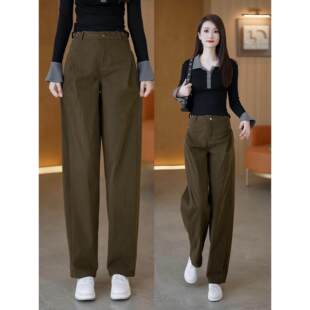 拉夏贝尔女裤2026新款今年流行爆款弯刀裤宽松香蕉裤显瘦休闲裤子