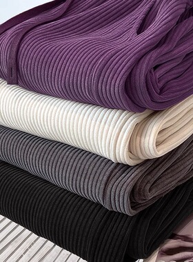 拉夏贝尔紫色窄版阔腿裤女秋冬季2026新款灯芯绒裤雪尼尔直筒裤子