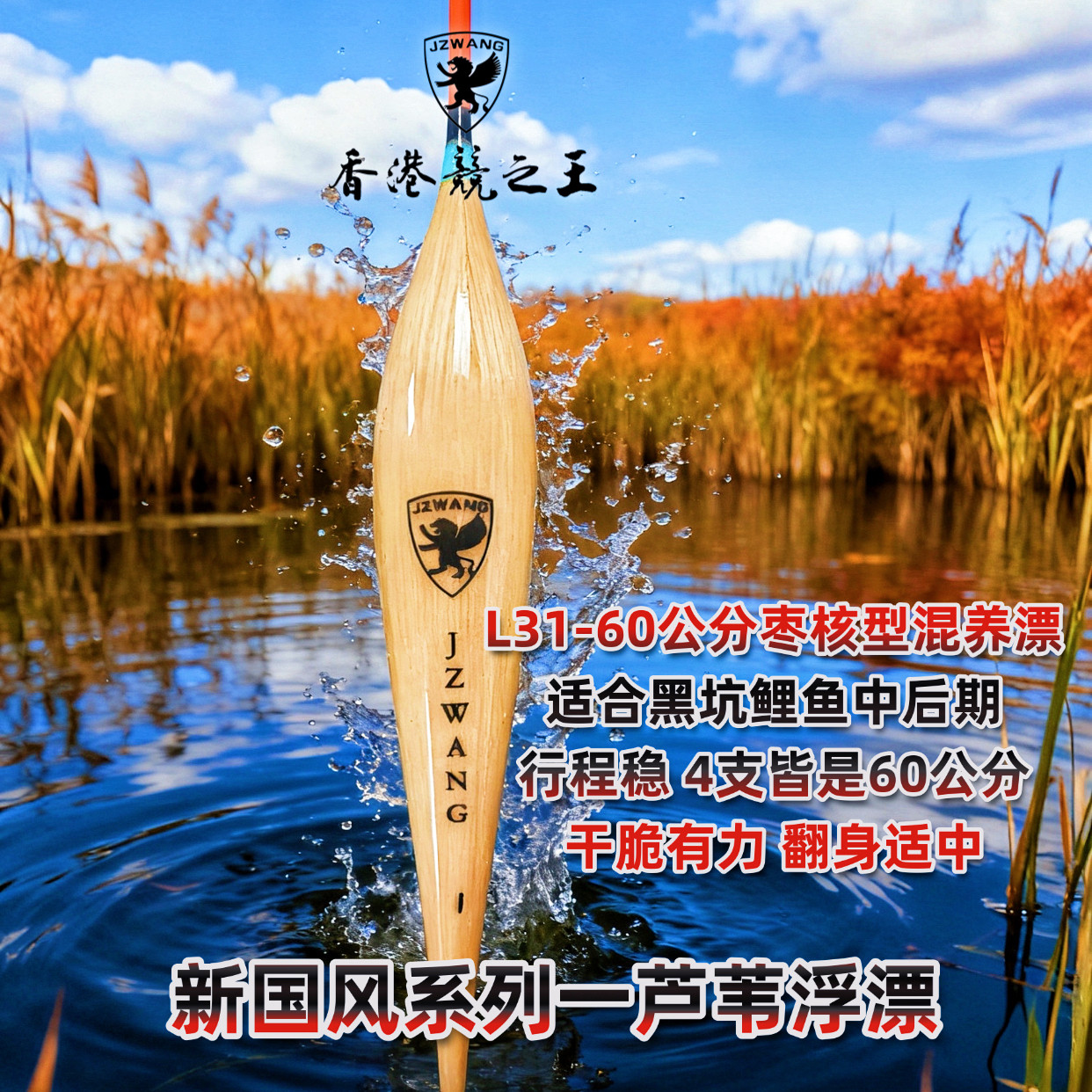 L31 60公分芦苇浮漂 中扁尾 枣核型混养 JZW