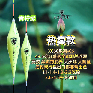 XC60-06 49.5公分菱形 全能混养浮漂 圆尾 中扁尾 纳米香港竞之王